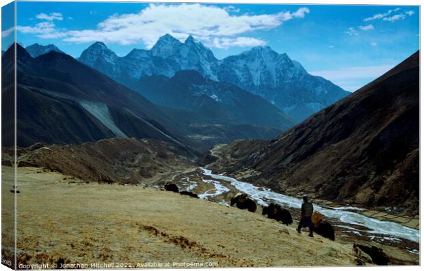 Everest Himalaya, Nepal, 2005 Canvas Print by Jonathan Mitchell