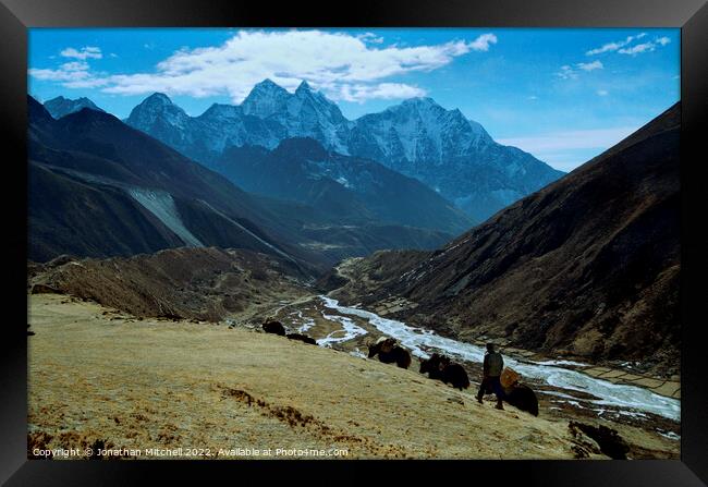 Everest Himalaya, Nepal, 2005 Framed Print by Jonathan Mitchell