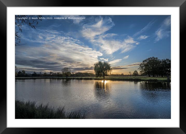 Sunrise at the Leg of Lamb pond Framed Mounted Print by Kevin White