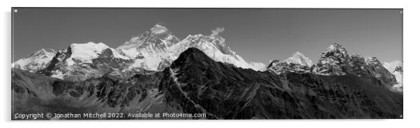 Mount Everest, Khumbu Himalaya, Nepal, 2008 Acrylic by Jonathan Mitchell