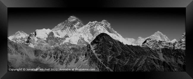 Mount Everest, Khumbu Himalaya, Nepal, 2008 Framed Print by Jonathan Mitchell
