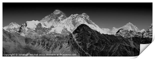 Mount Everest, Khumbu Himalaya, Nepal, 2008 Print by Jonathan Mitchell