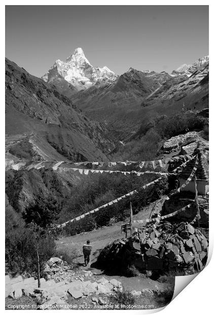 Mong La, Everest Himalaya, Nepal, 2007 Print by Jonathan Mitchell