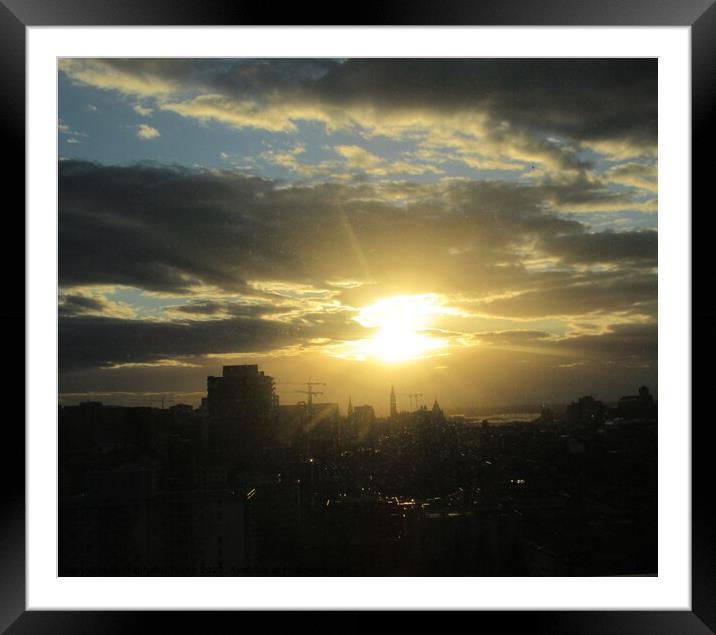 Spectacular Ottawa Sunset Framed Mounted Print by Stephanie Moore