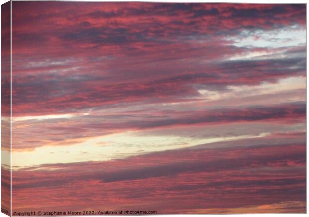 Colourful sunset Canvas Print by Stephanie Moore