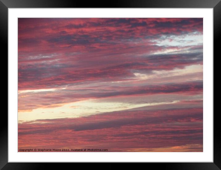 Colourful sunset Framed Mounted Print by Stephanie Moore