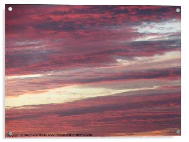 Colourful sunset Acrylic by Stephanie Moore