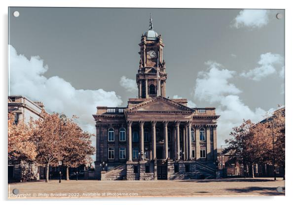 Birkenhead Town Hall Acrylic by Philip Brookes