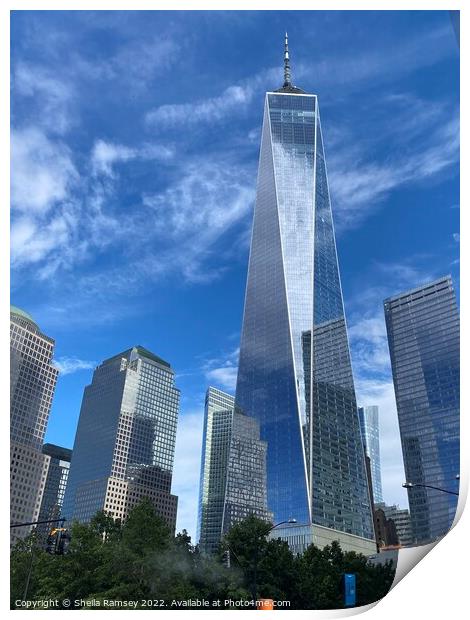 One World Trade Centre New York Print by Sheila Ramsey