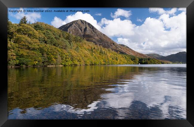 Crummock Water Reflections Framed Print by John Dunbar