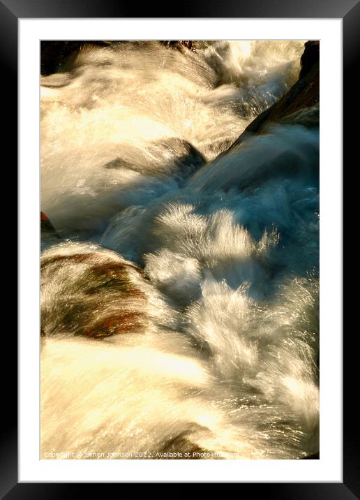 wild water Framed Mounted Print by Simon Johnson