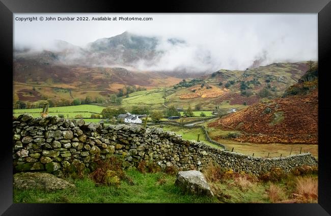 Little Langdale Views Framed Print by John Dunbar