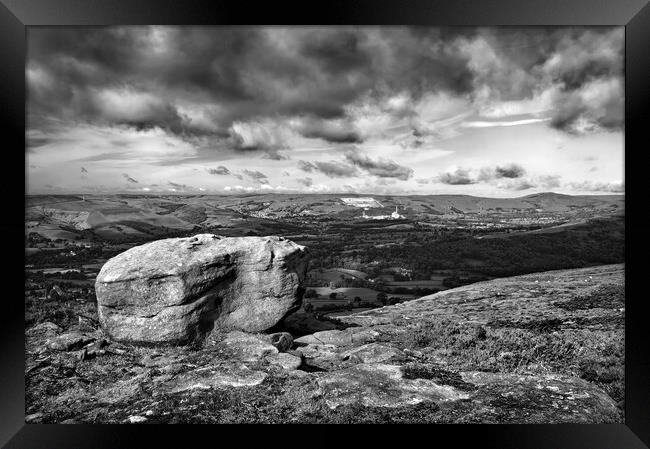 Hope Valley from Bamford Edge  Framed Print by Darren Galpin