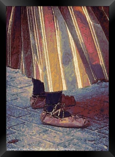 Menorcan Folk Dancer Detail Framed Print by Deanne Flouton