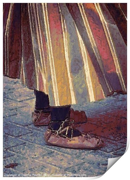 Menorcan Folk Dancer Detail Print by Deanne Flouton