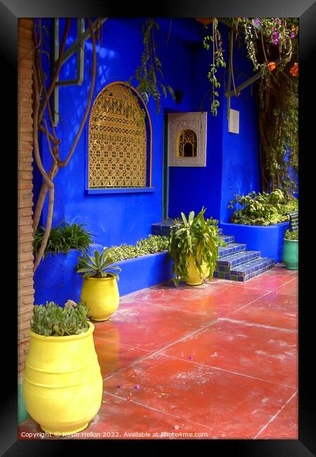 Garden of Yves St Laurent, Marrakesh, Morocco Framed Print by Kevin Hellon