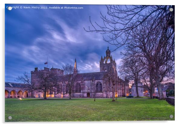 A view of Kings College, Aberdeen, Scotland Acrylic by Navin Mistry