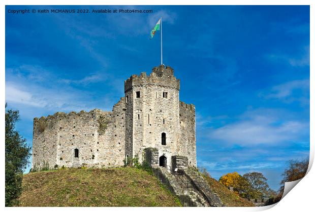 Cardiff Castle Print by Keith McManus