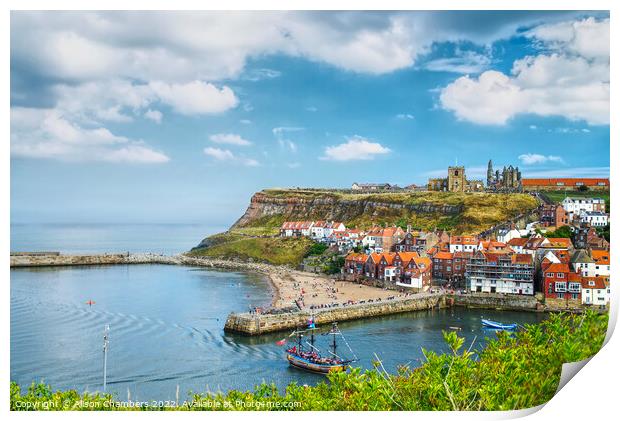 Whitby North Yorkshire  Print by Alison Chambers