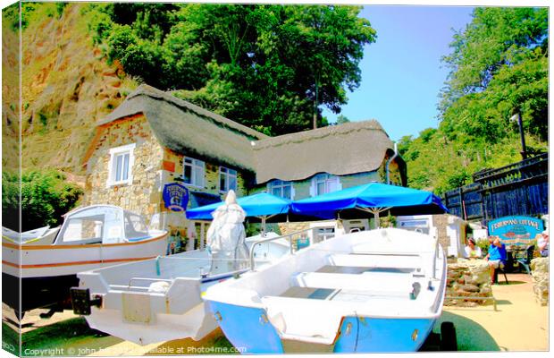 Fisherman's Cottage, Shanklin, Isle of Wight. Canvas Print by john hill