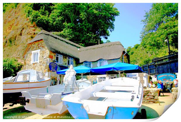 Fisherman's Cottage, Shanklin, Isle of Wight. Print by john hill