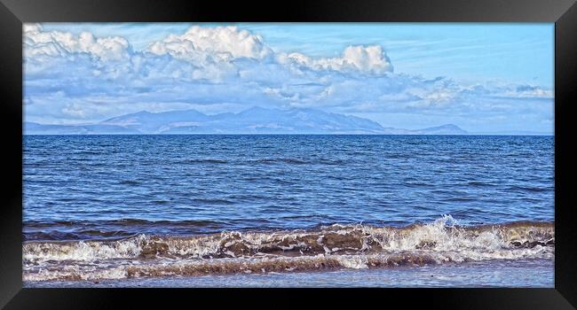 Isle of Arran, an Ayr view (abstract) Framed Print by Allan Durward Photography