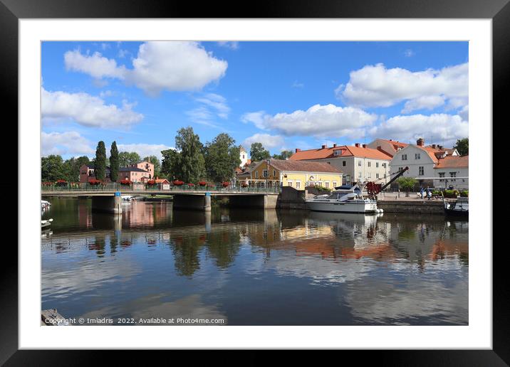 Askersund Waterfront View, Sweden Framed Mounted Print by Imladris 