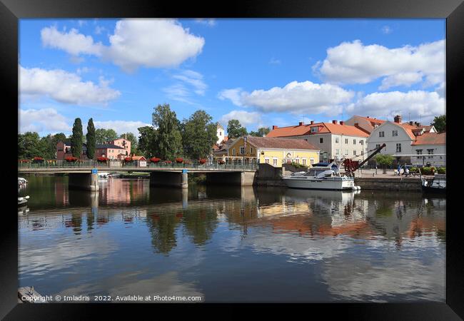 Askersund Waterfront View, Sweden Framed Print by Imladris 