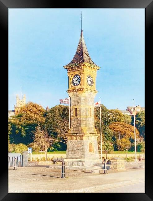 The Clock Tower Exmouth Framed Print by Sheila Ramsey
