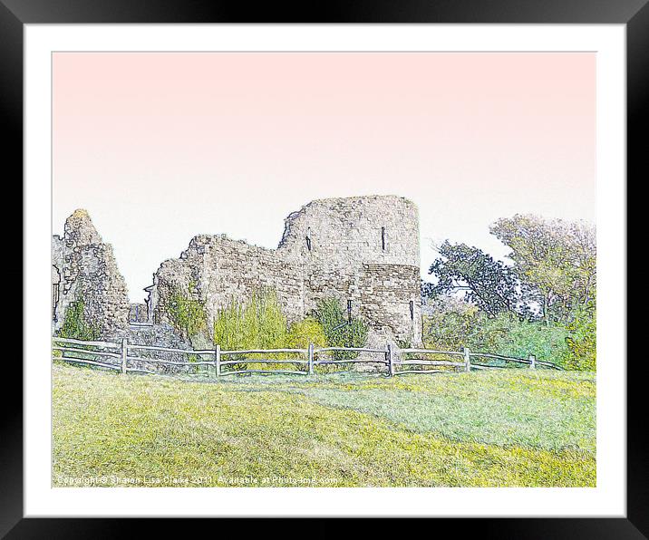 Pevensey's Roman castle Framed Mounted Print by Sharon Lisa Clarke