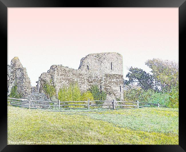 Pevensey's Roman castle Framed Print by Sharon Lisa Clarke