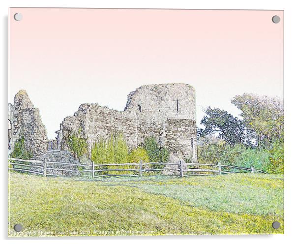 Pevensey's Roman castle Acrylic by Sharon Lisa Clarke