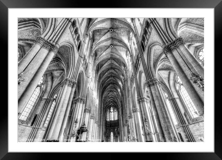 Notre Dame Reims Cathedral  Framed Mounted Print by David Pyatt