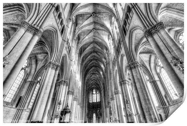 Notre Dame Reims Cathedral  Print by David Pyatt