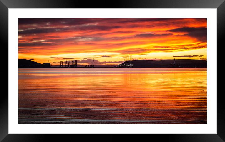 Sunrise over the Cromarty Firth Framed Mounted Print by John Frid