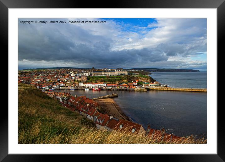 Looking across to Whitby harbour  Framed Mounted Print by Jenny Hibbert