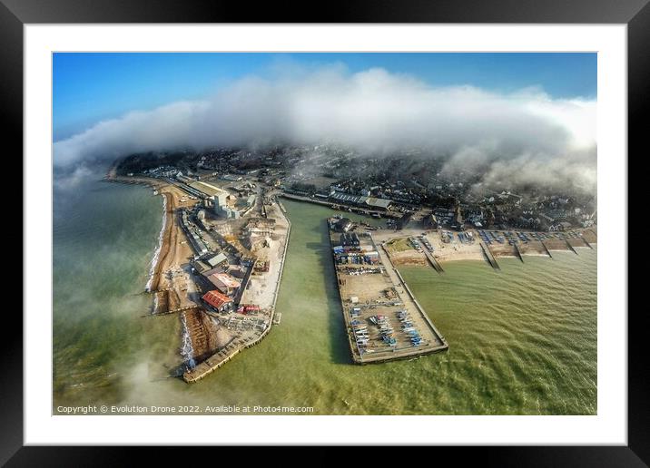 Under the Fog Framed Mounted Print by Evolution Drone