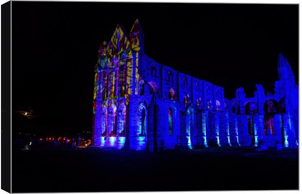 Halloween at Whitby Abbey Canvas Print by Jenny Hibbert