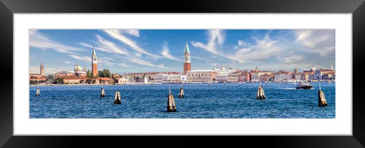 Serene Venice Lagoon View Framed Mounted Print by Roger Mechan