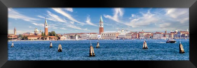 Serene Venice Lagoon View Framed Print by Roger Mechan