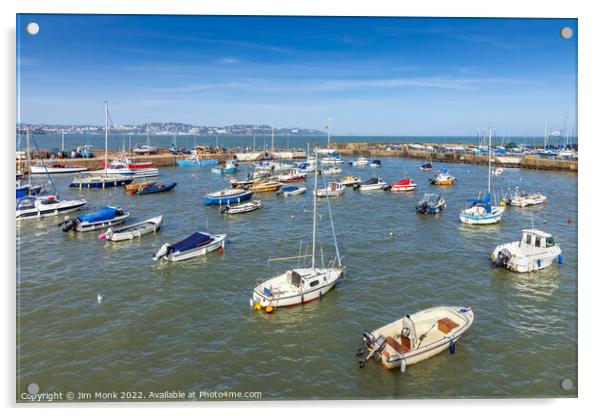 Paignton Harbour, Devon Acrylic by Jim Monk