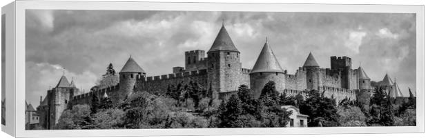 The Old City of Carcassonne Canvas Print by Roger Mechan