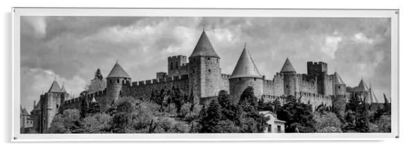 The Old City of Carcassonne Acrylic by Roger Mechan