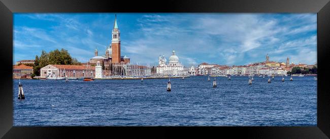 Enchanting Venice Skyline Framed Print by Roger Mechan