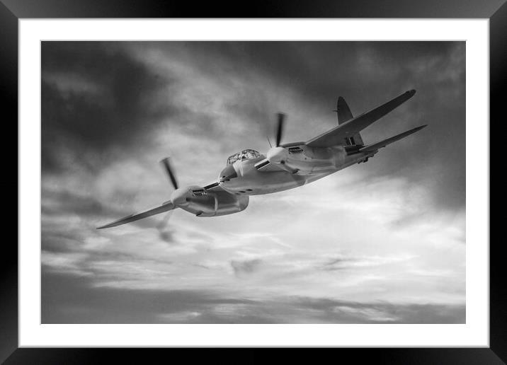 RAF Mosquito Framed Mounted Print by J Biggadike