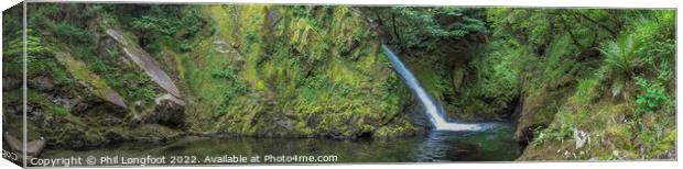 Ceunant Mawr Waterfall near Llanberis  Canvas Print by Phil Longfoot
