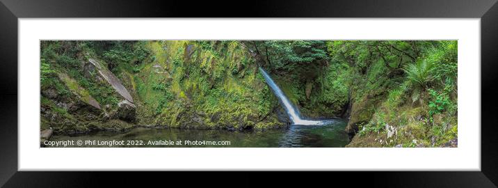 Ceunant Mawr Waterfall near Llanberis  Framed Mounted Print by Phil Longfoot