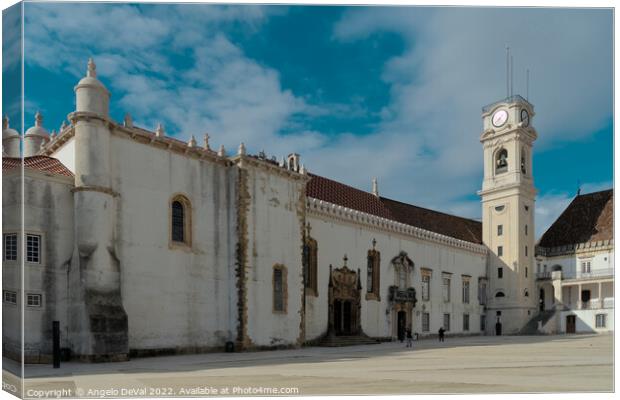 Coimbra University Exterior View Canvas Print by Angelo DeVal