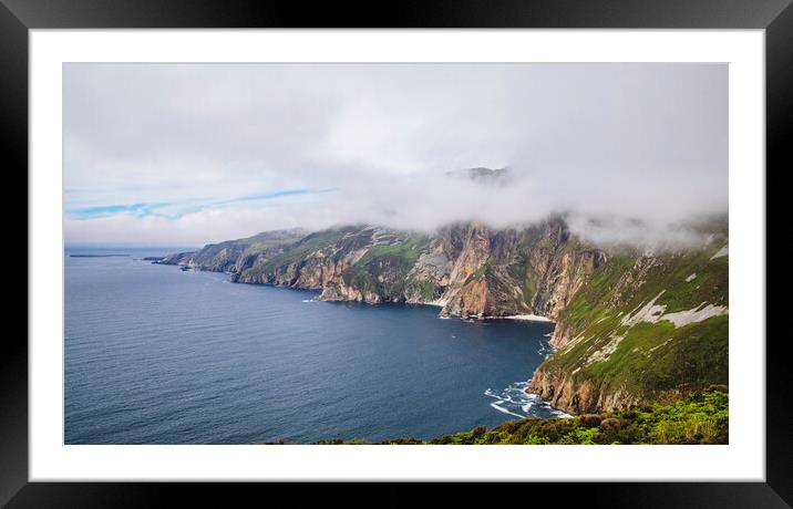 Donegal, Sliabh Liag Cliffs Framed Mounted Print by Margaret Ryan