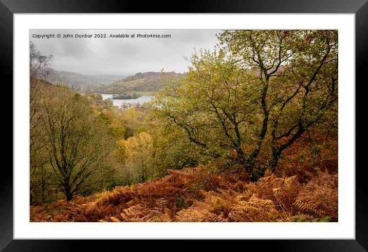 Autumn around Rydal Water Framed Mounted Print by John Dunbar